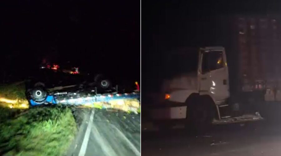 Caminhoneiro morre em acidente entre carretas em rodovia de SP