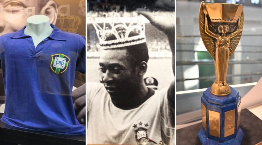 Camisas da Copa, rádio do pai e coroa da Rainha: conheça as relíquias de Pelé em museu no litoral de SP