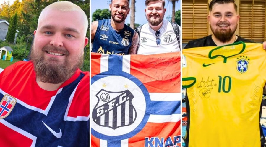 Norueguês que tatuou Santos revela dilema antes de Brasil e Noruega na Copa: 'Devo tudo ao Neymar'