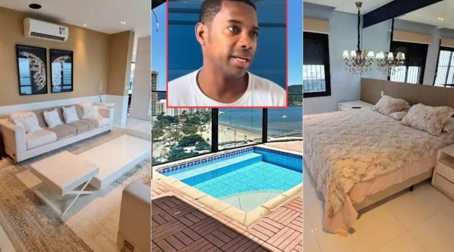 Cobertura de Robinho à venda em Santos fica R$ 1,1 milhão mais barata; conheça o imóvel