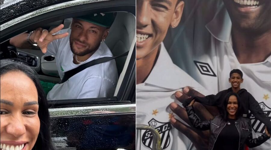 Influenciadora desce de ônibus e atravessa trânsito por selfie com Neymar: 'Experiência maravilhosa'