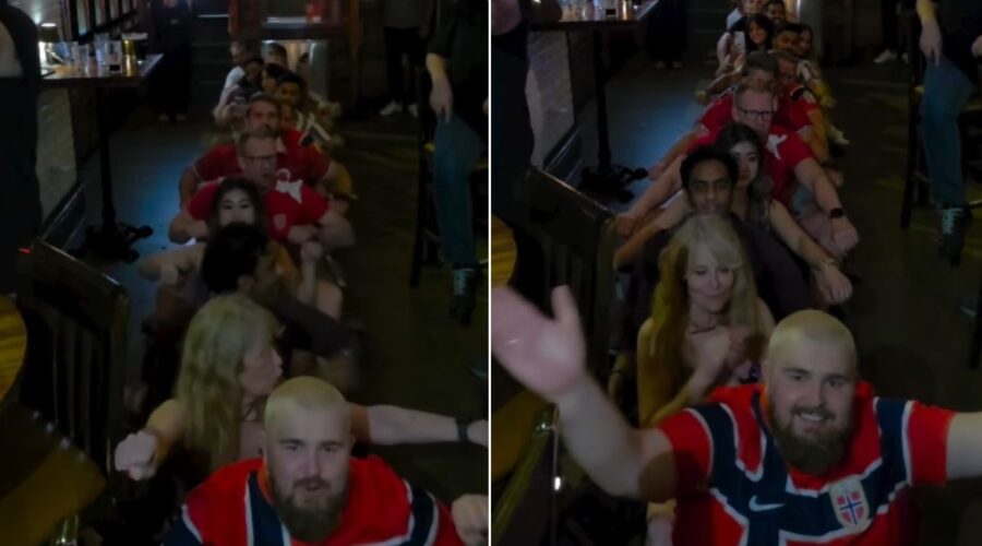 'Viking fã de Neymar' comanda remada norueguesa antes de encarar o Brasil na Copa; VÍDEO
