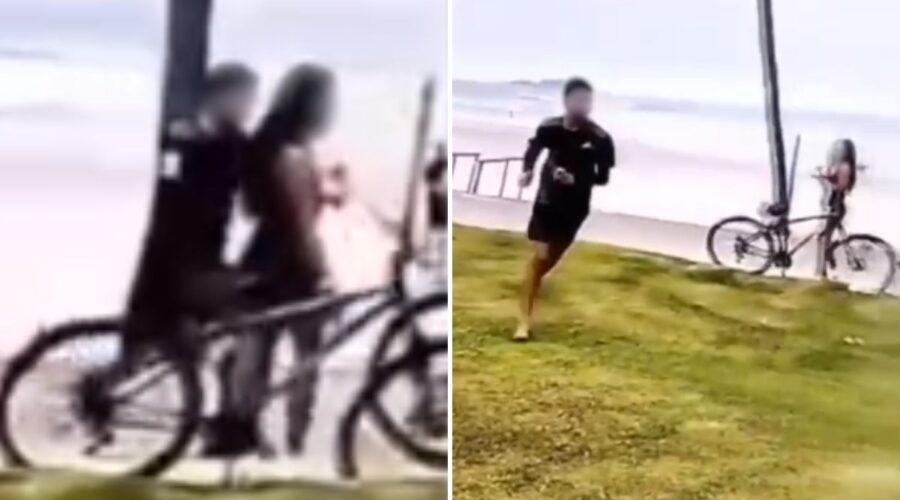 Adolescentes gravam o próprio roubo em praia de SP e são apreendidos durante a fuga; VÍDEO