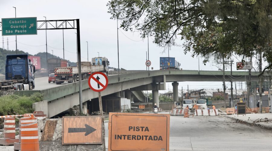 Obras de R$ 45 milhões no acesso ao Porto de Santos sofrem atrasos; veja novos prazos