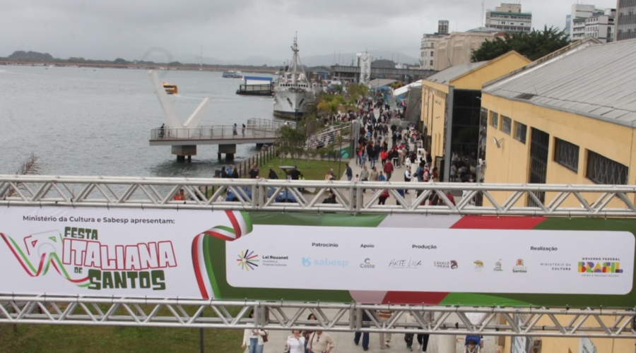 Festa Italiana de Santos reúne gastronomia, música e cultura no Parque Valongo; veja a programação