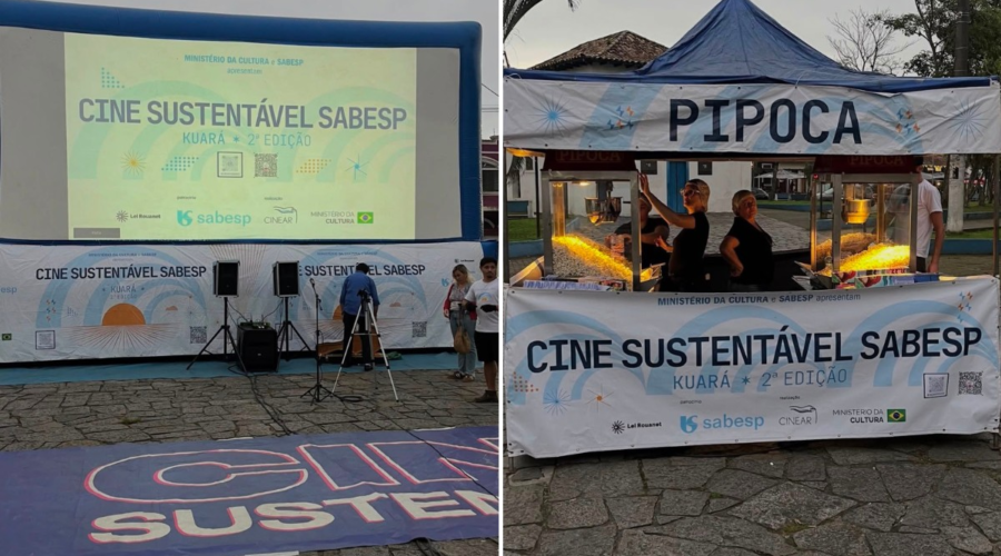 Cinema ao ar livre com sessões gratuitas percorre quatro cidades do litoral de SP; confira a programação