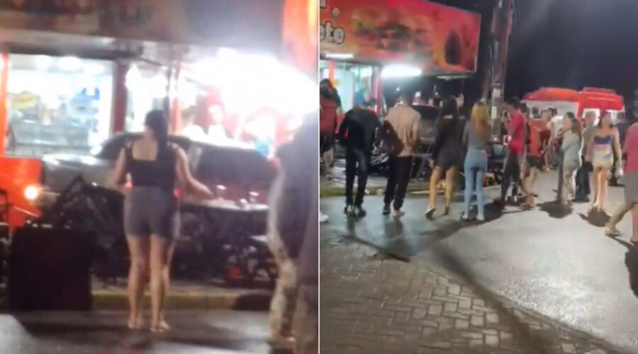Motorista sem CNH é preso após carro invadir calçada de lanchonete e atingir clientes no litoral de SP