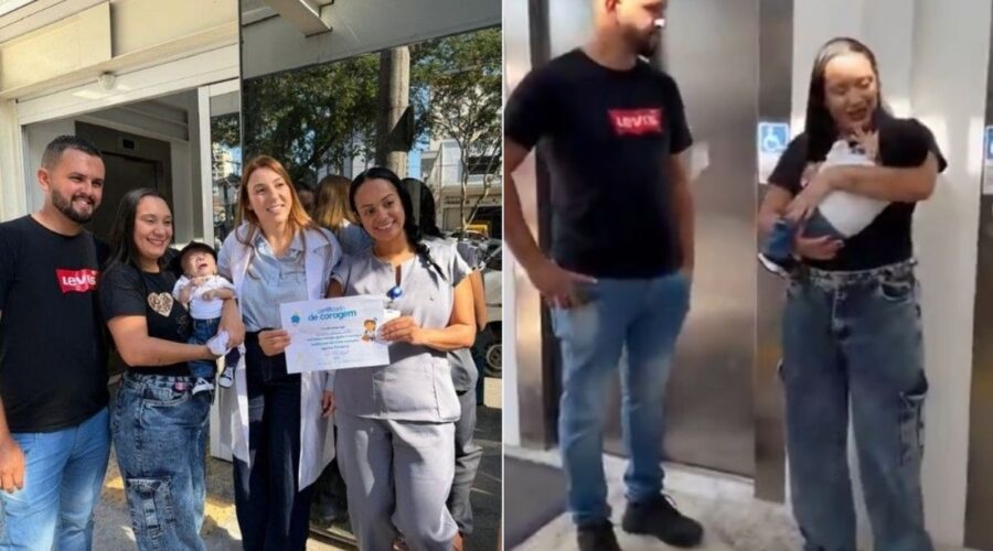 Bebê recebe alta após 9 meses na UTI e ganha homenagem no litoral de SP: 'Milagre', diz mãe