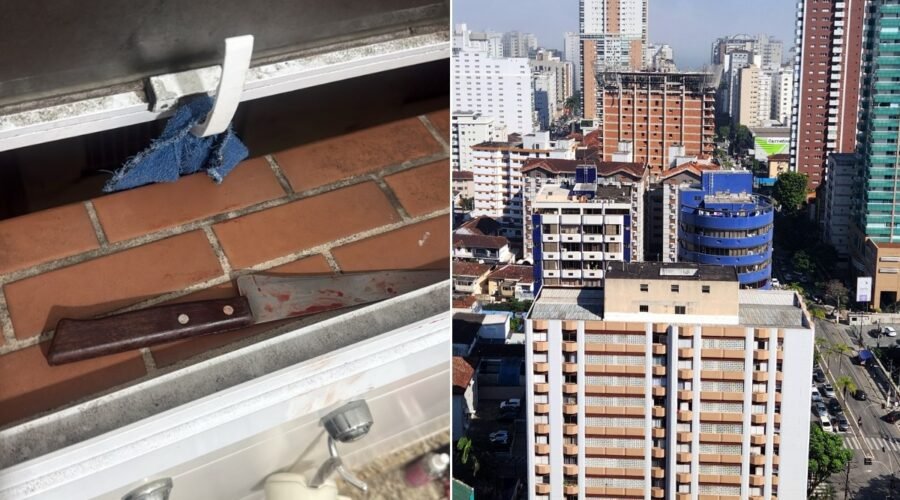 Mulher é esfaqueada pelo marido em Santos; filho de 14 anos tenta intervir e também fica ferido