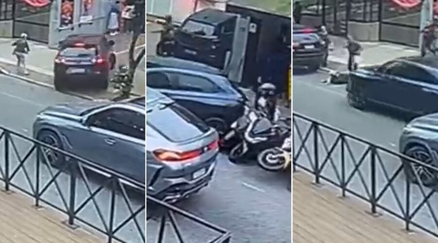 Vídeo mostra carro desgovernado atingindo pedestres em Santos; idosa de 79 anos morreu