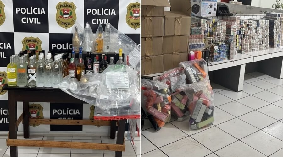 Quadrilha é investigada por golpes em supermercados; operação apreende 12,8 mil maços de cigarros e bebidas