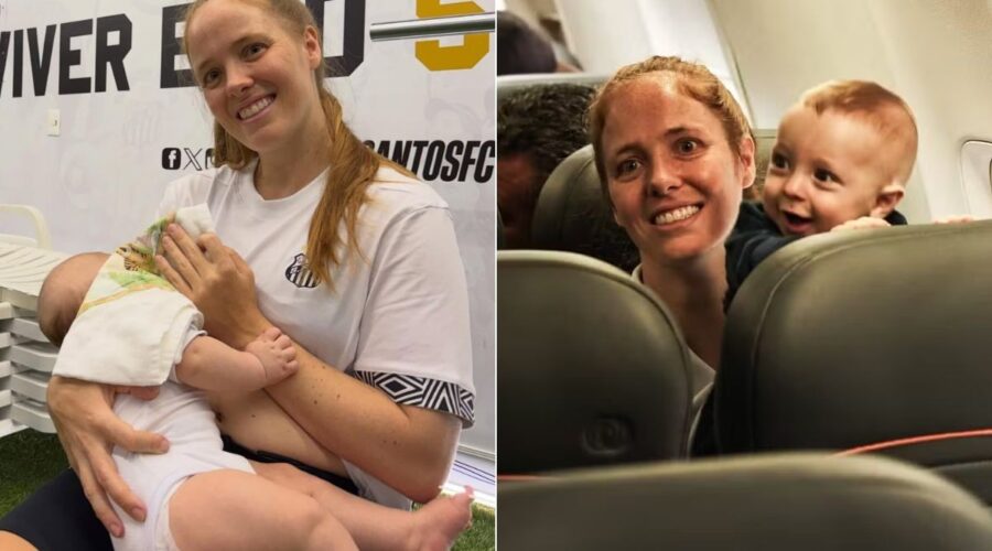 Ketlen do Santos FC relata desafios da amamentação em viagens com o time