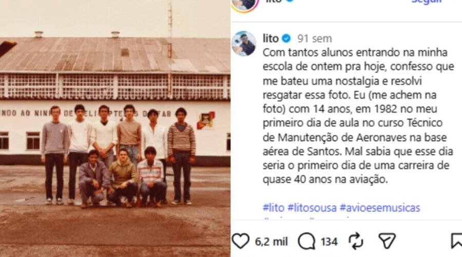 Lito Sousa começou carreira na aviação aos 14 anos no litoral de SP; relembre
