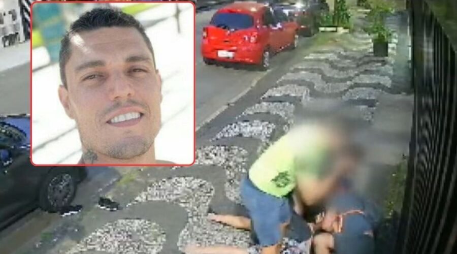Homem morre asfixiado após ser imobilizado durante surto em rua do litoral de SP; VÍDEO
