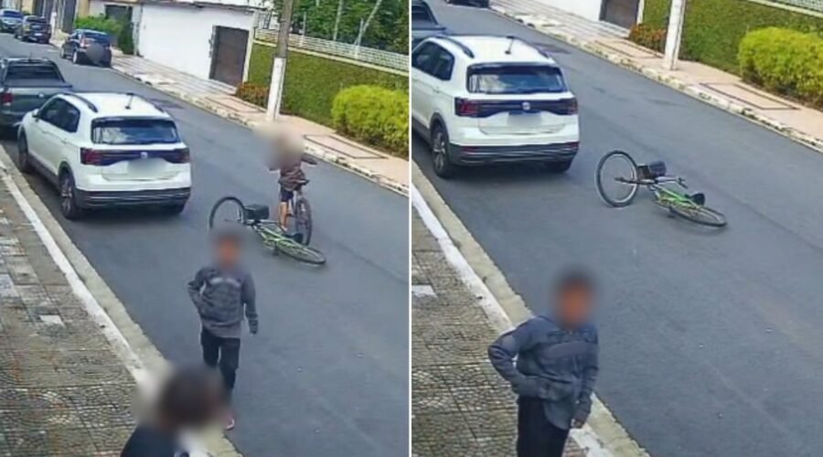 Menores roubam corrente de ouro de mulher que passeava com o cachorro no litoral de SP; VÍDEO