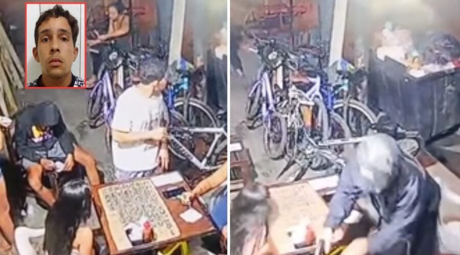 Vídeo mostra passageiro de moto executando jovem a tiros em bar no litoral de SP