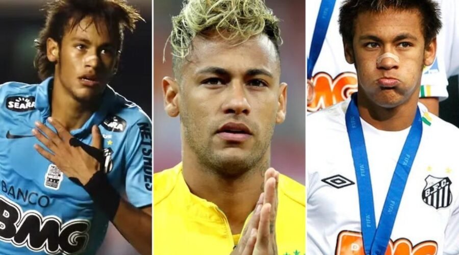 Com novo visual, Neymar Jr. já teve moicano, platinado e tranças: relembre os penteados do craque