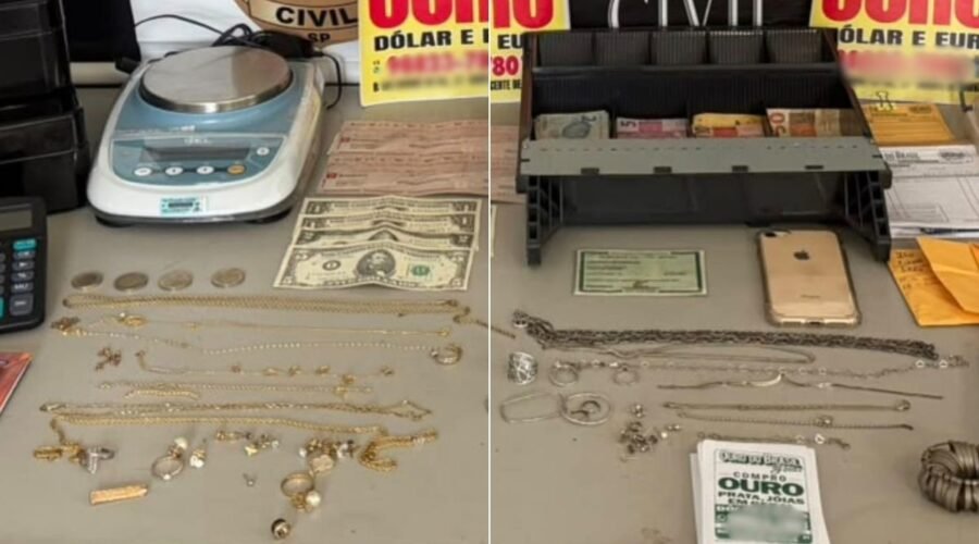 Dezenas de joias são apreendidas em operação contra furtos em saídas de shoppings no litoral de SP