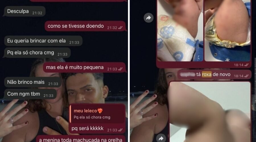Prints mostram mãe relatando ao ex que filha de 4 meses estava 'toda machucada' antes de morrer